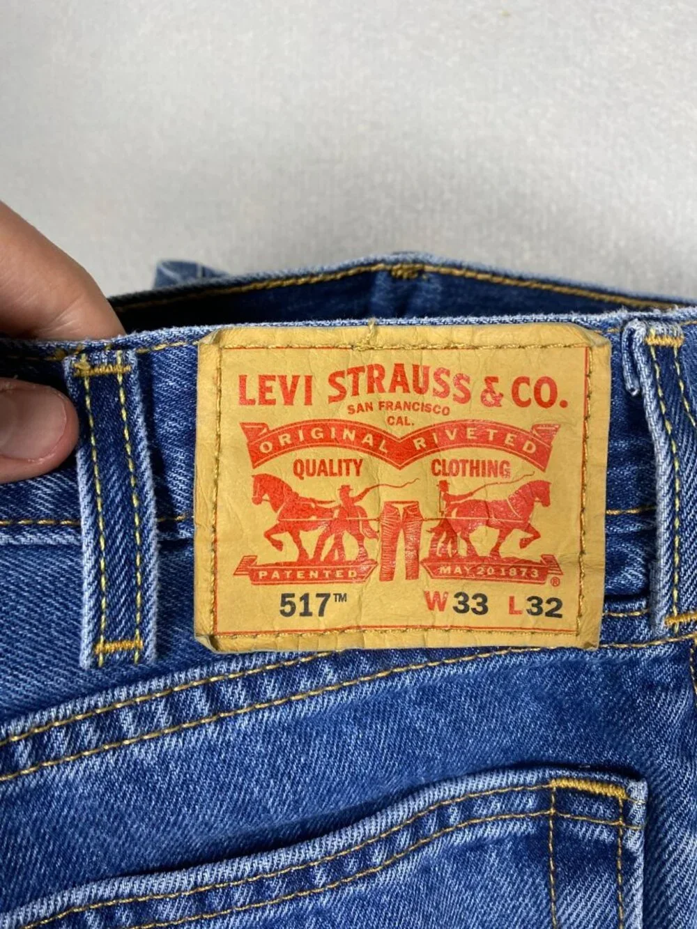 Levis 517 Bootcut Jeans W33 L32 Blue Denim 100% Cotton Classic Fit